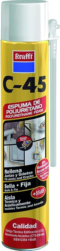 C-45 Espuma de Poliuretano, Profissional - Cor Amarela, 750 ml