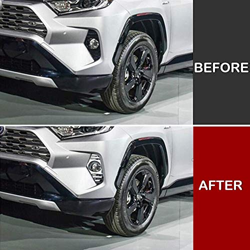 Kadore Chrome Front Fog Lights Lamp Cover Trim Bezel for 2019 Toyota RAV4 Hybrid Limited XLE Premium XSE LE 2-pc - Thumbnail 3