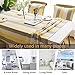 LINENLUX Stylish Square Rectangular Tablecloth/Table Cover for Kitchen Dinning Tabletop Decoration Yellow Striped Rectangle/Oblong 53 X 70 in