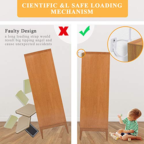 Furniture Anchors for Baby Proofing(10 Pack) Furniture Straps Kit Anti-Tip
