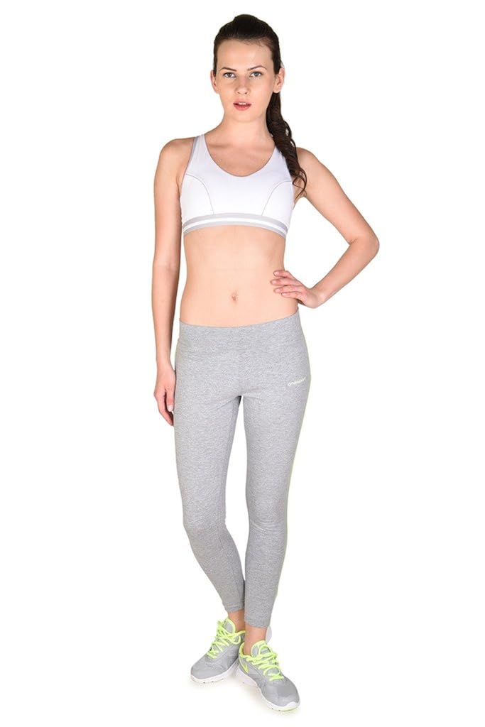 onesport women's cotton spandex jersey grey melange tights(onsp28gg-p)