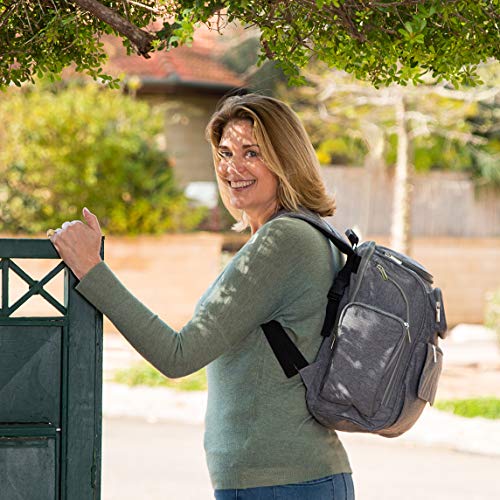 Baby Diaper Bag Backpack with Changing Pad - Waterproof Maternity Bag Organizer for Mom or Dad - Large Capacity Tote Stylish and Durable for Men and Women -Grey