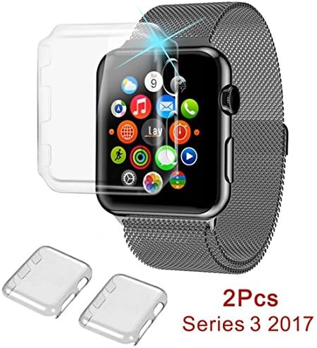 Apple Watch series 2 Case, Leeanyoung (38mm, 2Pack) 2017 New 2-in-1 PC Hard Screen Protector 0.3mm Ultra Thin Clear Cover For iWatch Series 2 2016 Version 38mm