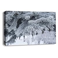 Canvas Wall Art Snowy Day Canvas Prints Home Artwork Decoration for Living Room,Bedroom - 12x18 inches
