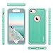 ULAK iPhone 8 & 7 Case, Shock-Absorbing Flexible Durability TPU Bumper Case, Durable Anti-Slip, Front and Back Hard PC Defensive Protection Cover for Apple iPhone 7 4.7, Mint Green/Grey