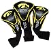 Team Golf NCAA Iowa Hawkeyes Contour Golf Club Headcovers (3 Count) Numbered 1, 3, & X, Fits Oversized Drivers, Utility, Rescue & Fairway Clubs, Velour lined for Extra Club Protection