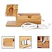 Apple Watch and iphone Charging Station Bamboo Wood Charger Stand Charging dock for iwatch iphone 7 6 6s plus 5 5s 5c with 3 USB Ports