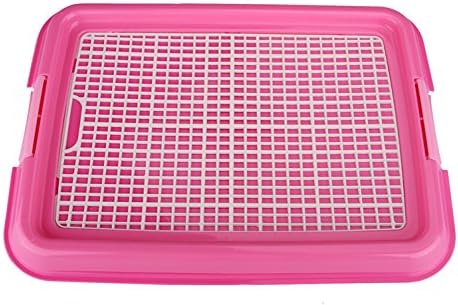 Pet Dog Cat Puppy Elegant Pink Training &amp; Pee Pad w/ Plastic Litter Holder Tray