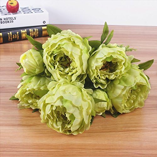 iDONO 7 Heads/Bunch New.Silk / Simulation / Artificial flower Peony flower bouquet for wedding table accessory home decoration Colour: green