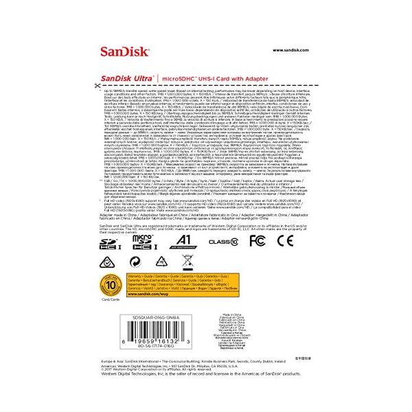 SanDisk Ultra 16GB Imaging microSDHC Speicherkarte + SD-Adapter bis zu 98 MB/Sek., Class 10, U1, A1 – Bild 6