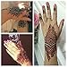 Xmasir Pack of 10 Airbrush Henna Tattoo Stencil for Women Hand Finger Face Body Painting Kids Glitter Tattoo Templates 18 X 8.5cm (2)
