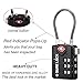 SURE LOCK TSA Compatible Travel Luggage Locks, Inspection Indicator, Easy Read Dials TSA Approved with Zinc Alloy Four Colour