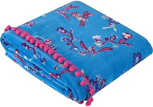 Serra Home Hotel & Spa Pompon Bath Towel - Blue Soft Turkish Cotton Hand-Face Towel, Machine Washable Luxury Sheet Set