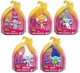 Set of 5: DreamWorks Trolls Collectible Figures - Poppy, Branch, DJ Suki, Harper, Guy Diamond
