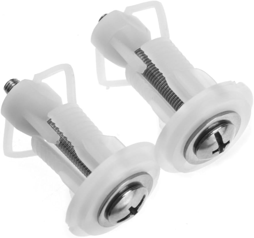 2pcs Toilet Top Cover Lid Seat Fixings WC Blind Hole Fitting White