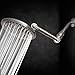 HealthyLifeStyle! Shower Head | Rainfall High Pressure 9.5” with Adjustable Extension Arm | 109 Self-Clean Jets | Chrome, White and Brushed Nickel (Chrome)