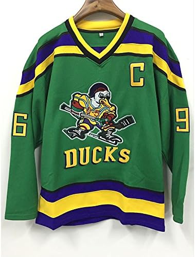 AIFFEE #96 Conway Ducks Hockey Jersey All Size Green Color Men Size