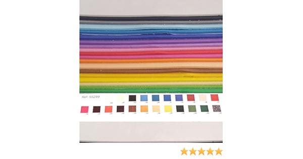 GOMA EVA ADHESIVA 20x30 CM x 2 MM MIX 20 UNIDADES