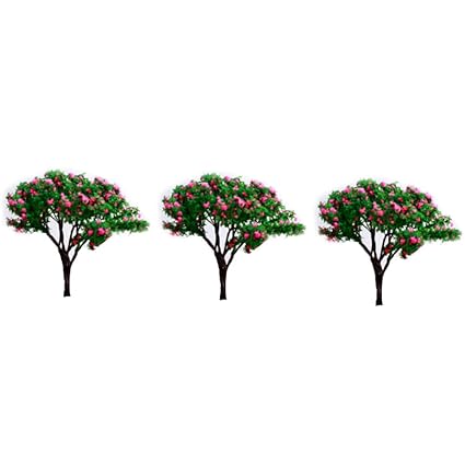 3Pcs Simulation Tree Plants Miniature Dollhouse Garden DIY Micro Landscape