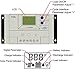 WindyNation P20L LCD 20A PWM Solar Panel Regulator Charge Controller with LCD Digital Display and User Adjustable Settings