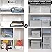 GRANNY SAYS Closet Storage Bins, Storage Baskets for Organizing, Fabric Storage Bins with Handles, Clothing Storage Containers for Organization Wardrobe, Gray, Extra Large, 3-Pack