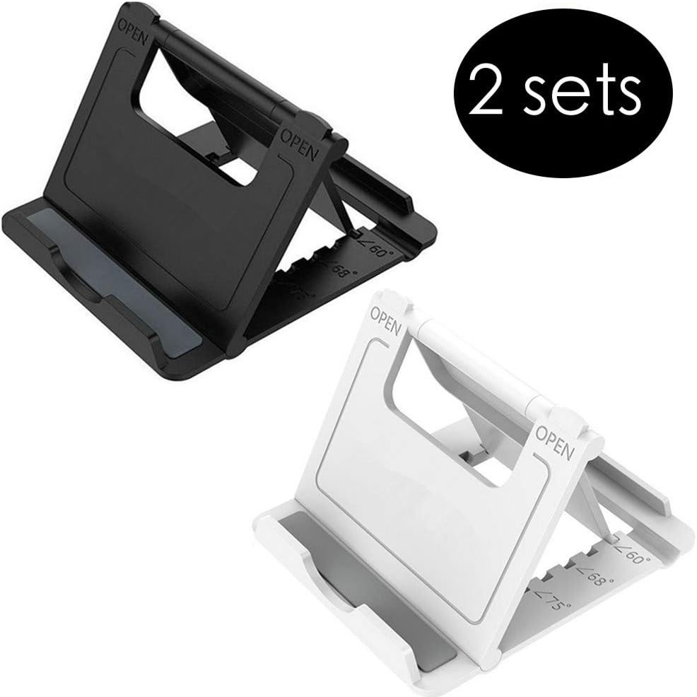 Phone Stand Portable Stand, Tablet Stand (6-10 Inches), Multi-Angle Foldable Phone Stand Holder, Adjustable Universal Phone Tablets Stand Compatible with iPhone 8/X All Cellphones E-Readers (2 Sets)