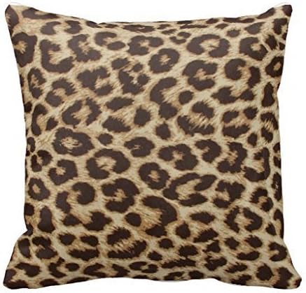 Decorative Cushion Cover Leopard Print Pillow Case 20X20 Inches