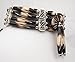 outROAR Gear American Indian Style Bone Choker Necklace, 4 Row Brown/White Striped Traditional Hairpipe Beads, Unisex Adjustable