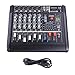 AW 6 Channel Professional Powered Mixer with USB Slot Power Mixing 110V