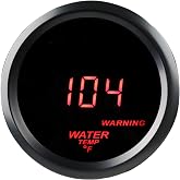 2inch 52mm Water Temperature Gauge 104-300℉ | Water Temp Thermometer Meter Kit DC12V with Sensor for Car Truck Marine Vehicle Automotive
