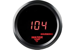 WATERWICH 2inch 52mm Water Temperature Gauge 104-300℉ Water Temp Thermometer Meter Kit DC12V with Sensor for Car Truck Marine Vehicle Automotive