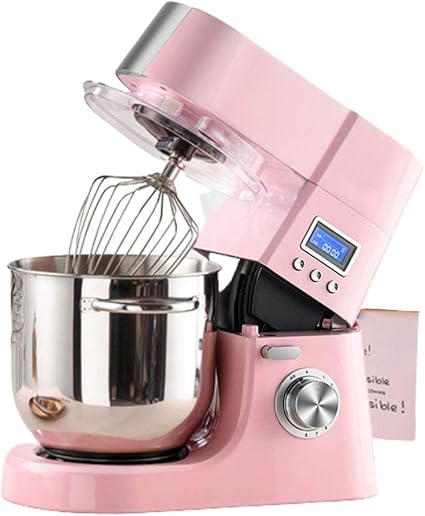 Robot Patissier Petrin A Pain 8 Vitesses Robot Cuisine 1200w Avec Bol A Melanger De 6 5 L Affichage Lcd Pour Le Gateau De Cuisine La Pate Le Pain Les Desserts Et Plus Rose