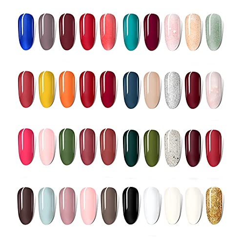 40 Colors Nail Polish Eco-Friendly Easy Peel Off & Quick Dry Water Based Nail Polish 8ml, Removable Gel Nail Polish for Starter DIY Nail Art(#01)