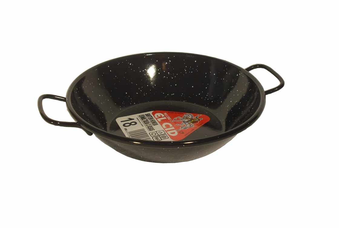 La Ideal_Enamelled Steel Deep Pan, 18 cm