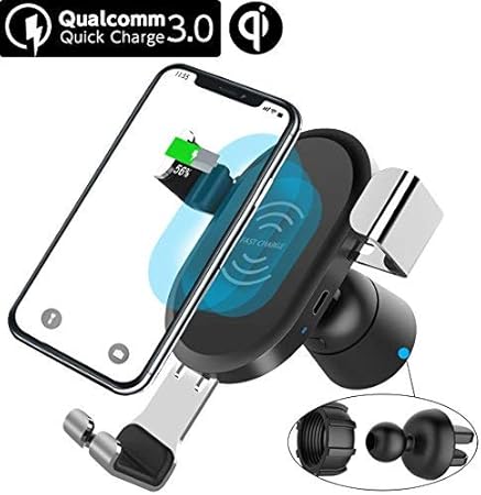 Amazon Qi車載 車載ワイヤレス充電器 車載ホルダー ワイヤレス急速充電qc3 0 車用ワイヤレス充電器 自動開閉 粘着式ホルダー エアコン吹き出し口兼用 Iphone8 Plus X Xs Note8 Galaxy S8 S8 S7 S7 Edge等のqiデバイス対応 一年間保証 携帯電話ホルダー 車 バイク