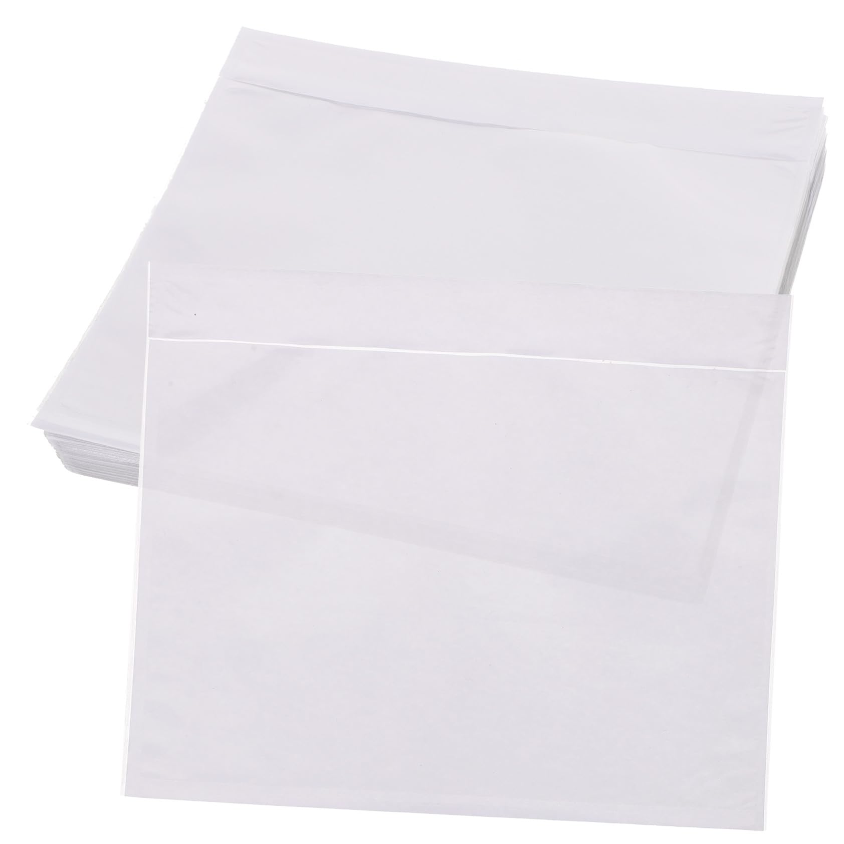NUOBESTY 100pcs Self-Adhesive Transparent Packing List Envelopes Invoice Pouches for Shipping Labels for Logistics Bills Documents