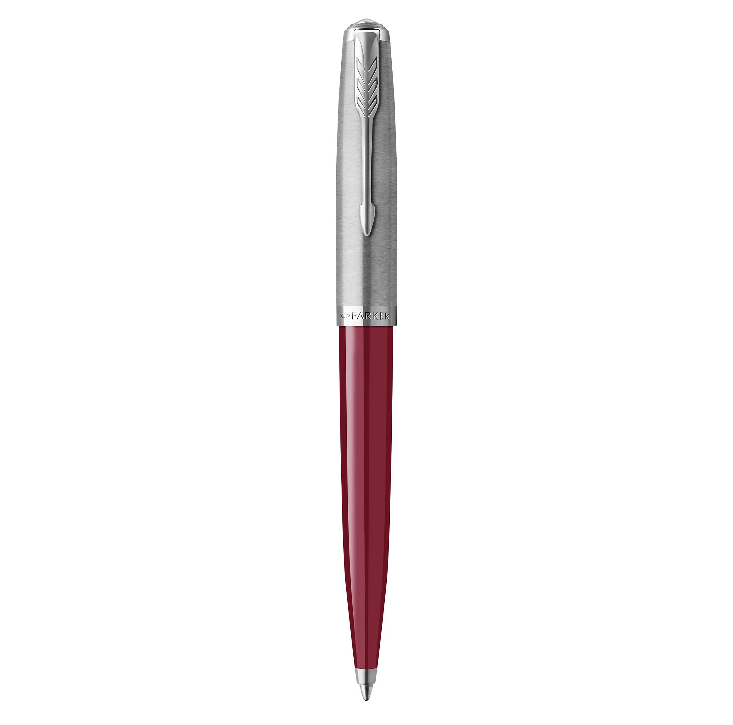 Parker 51 Ballpoint Pen | Burgundy Barrel with Chrome Trim | Medium Point with Black Ink Refill | Gift Box