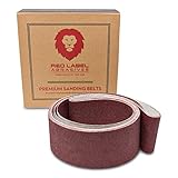 2 X 42 Inch Flexible Aluminum Oxide Premium Quality Multipurpose Sanding Belts 60, 80, 120, 220, 320, 400 Grit, 6 Pack Assortment