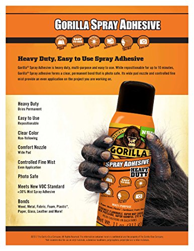 2 Gorilla+6314407+Spray+Adhesive+Clear