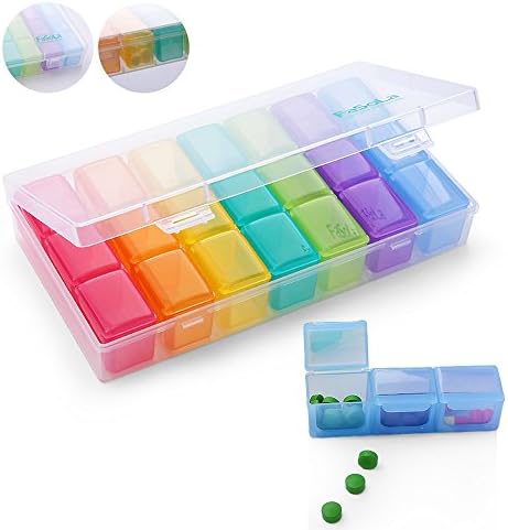 FASOLA Pill Cutter Crusher Splitter Medicine Tablet Holder Case (Pill Organizer)