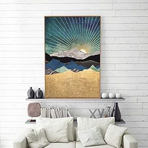 Framed Canvas Home Artwork Decoration Nordic Style Abstract Color Canvas Wall Art for Living Room, Bedroom - 24x36 inches