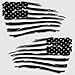 Aftershock Decals American Flag Decal Distressed Grunge Battle Military USA Matte Black
