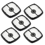 Set of 5 Pcs Air Filter for Echo SRM210 SRM225 HC150 Trimmer Blower Replace 13031054130, A226001410 (Black & White)