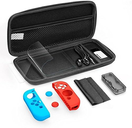 Nintento Switch Case- Black Protective Hard Portable Shell Pouch for Nintendo Switch Console &amp; Accessories