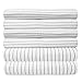 King Size Bed Sheets - 6 Piece 1500 Supreme Collection Fine Brushed Microfiber Deep Pocket King Sheet Set Bedding - 2 Extra Pillow Cases, Great Value, King, Pinstripe White