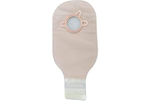 Hollister 18114 New Image 2-Piece 12” Drainable Ostomy Pouch, Blue Color Code Match, 10 Pack, Beige – 2-3/4” Flange Size, Lock n’ Roll Microseal Closure