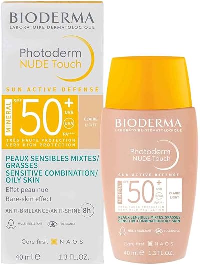 Bioderma Photoderm Nude Touch SPF 50+ 40ml Fair Sunscreen Face Oil-Free