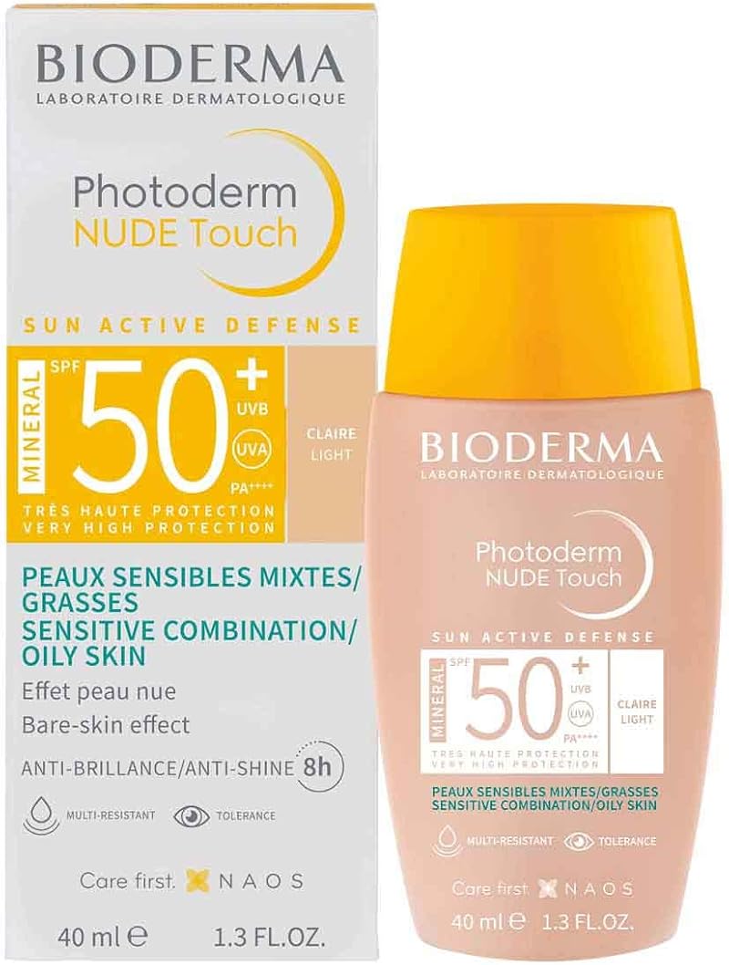 Bioderma Photoderm Nude Touch SPF 50+ 40ml Fair Sunscreen Face Oil-Free
