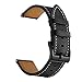 HATALKIN Watch Band for Withings/Nokia Steel HR Band 40mm Leather,20mm Watch Band Geniune Leather Replacement Strap Compatible Withings/Nokia Steel HR Sport Smartwatch (40mm) (Black)