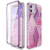 Miracase Compatible with iPhone 11 Case(2019 Release,6.1 Inch) with Built-in Screen Protector, Full Body Protective Shock-Absorption Bumper Cover Case for Apple iPhone 11,Purple